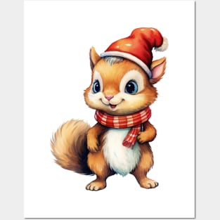 Christmas Squirrel Posters and Art